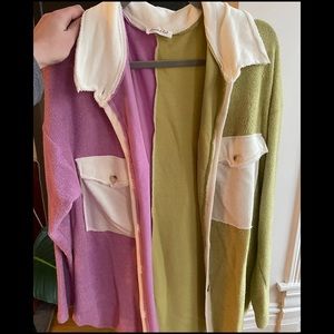 Colorful cardigan with buttons